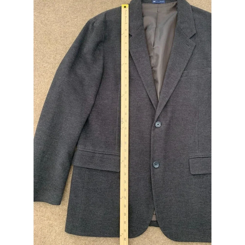 Vintage Gap Blazer Mens XL Tweed Micro Check Textured Cotton Jacket Sportcoat